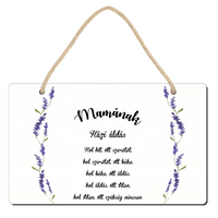 Háziáldás tábla dísz egyedi névvel