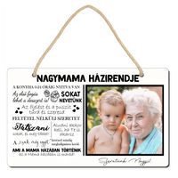 Ajándék Házirend tábla nagymamáknak