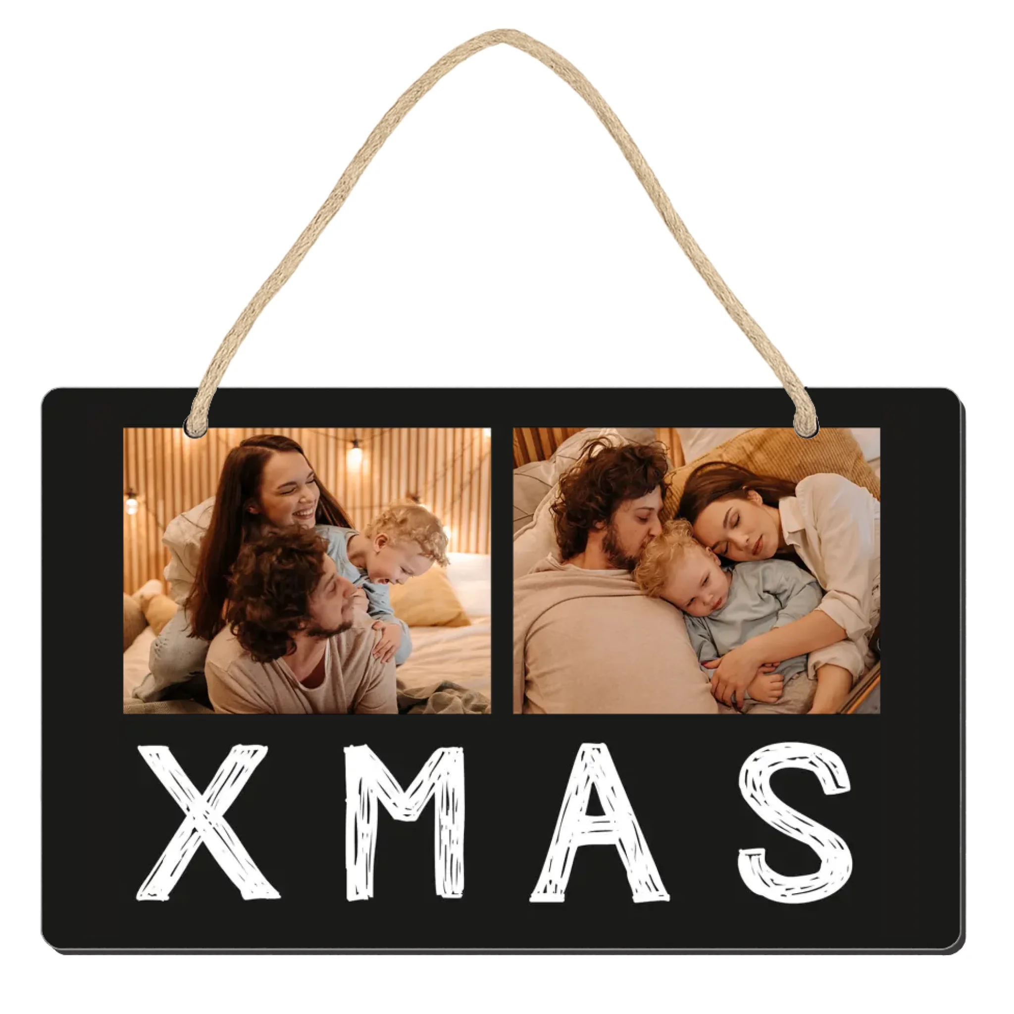 Karácsonyi 2 képes tábla dísz