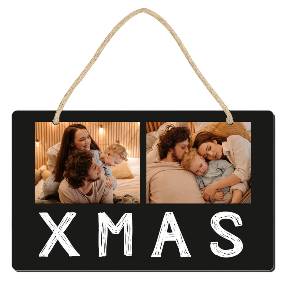 Karácsonyi 2 képes tábla dísz