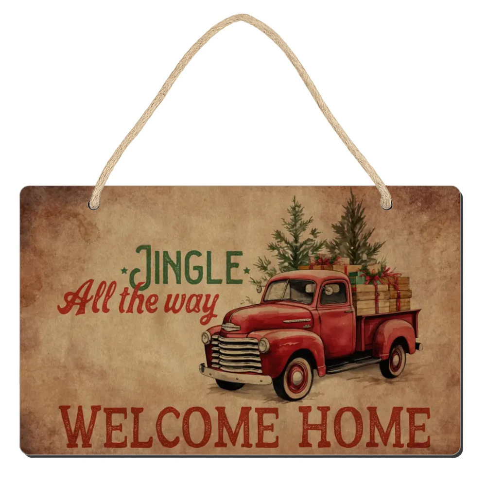 Karácsonyi ajándék egyedi dísztábla ajtókopogtató