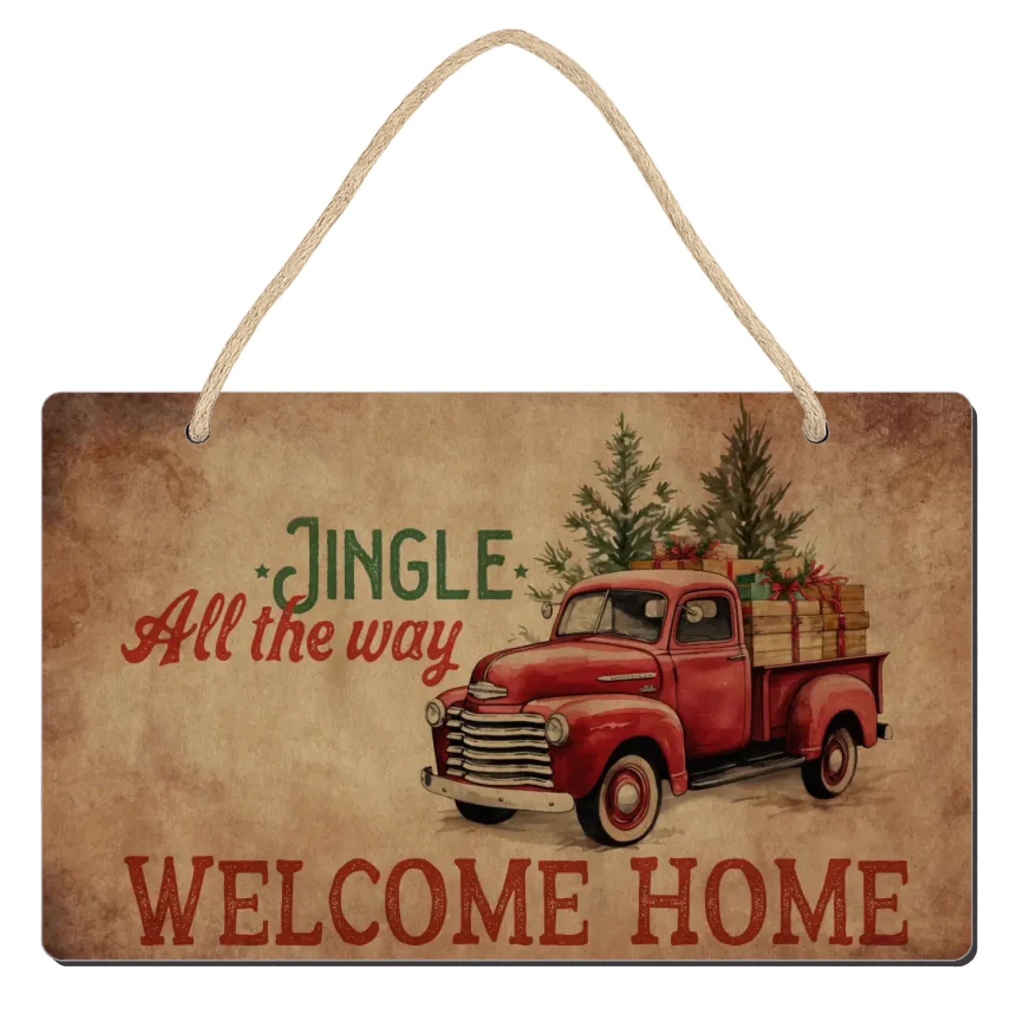 Karácsonyi ajándék egyedi dísztábla ajtókopogtató