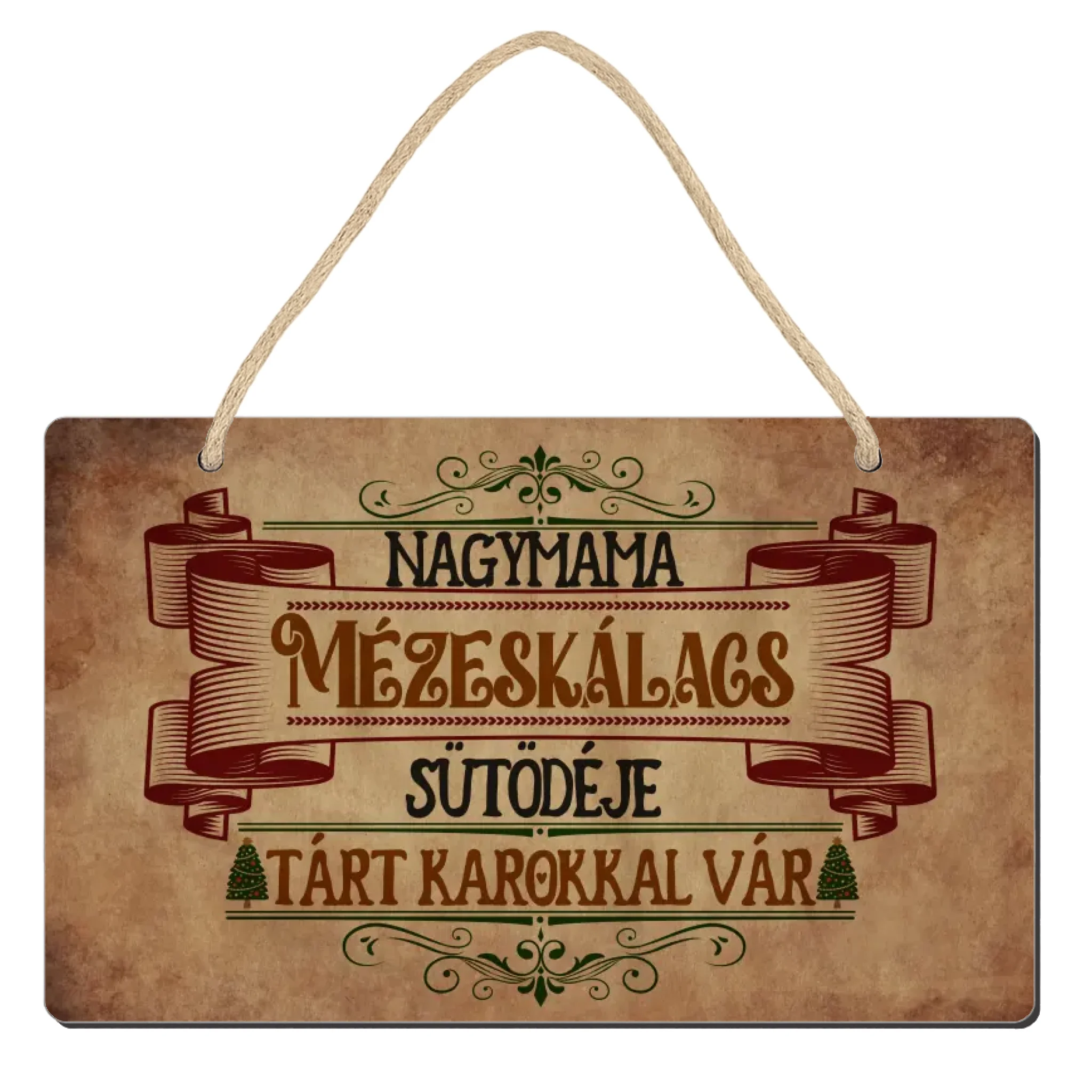 Mézeskalács egyedi dísztábla ajtókopogtató