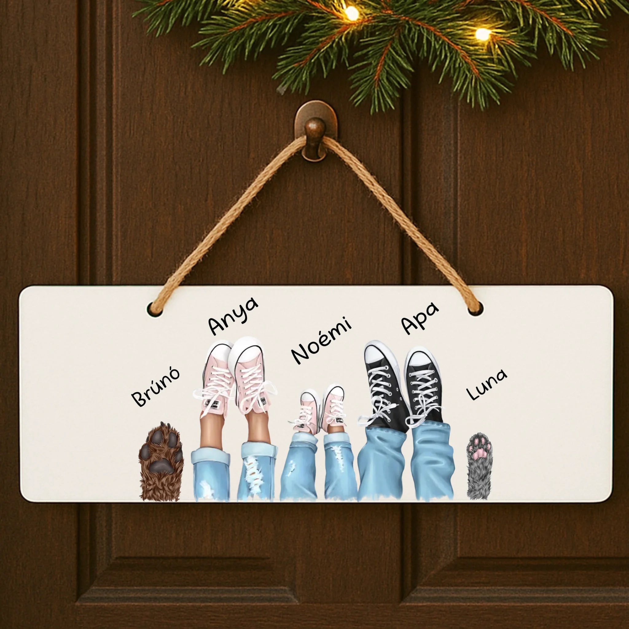 Tornacipős tábla dísz