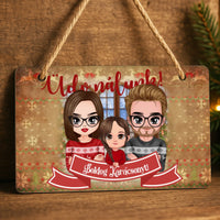 Karácsonyi ajándék egyedi ajtókopogtató szerkeszthető cuki karakterekkel