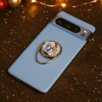 Egyedi képes telefontartó gyűrű karácsonyi ajándék papáknak