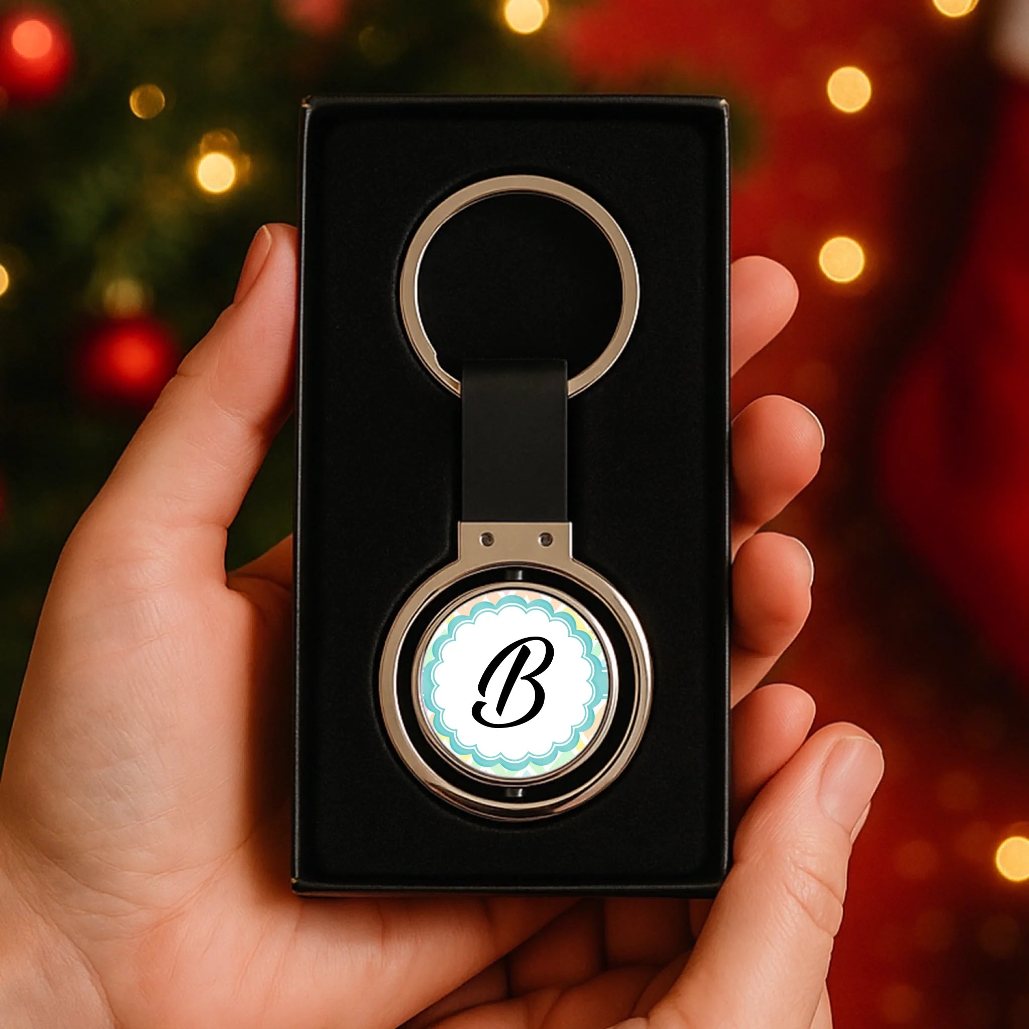 Monogramos kétoldalas kulcstartó