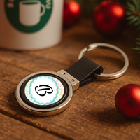 Monogramos kétoldalas kulcstartó