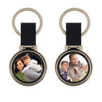 Karácsonyi ajándék apának - egyedi képes kétoldalas kulcstartó