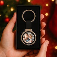 Ajándék nagymamának karácsonyra- egyedi képes kétoldalas kulcstartó