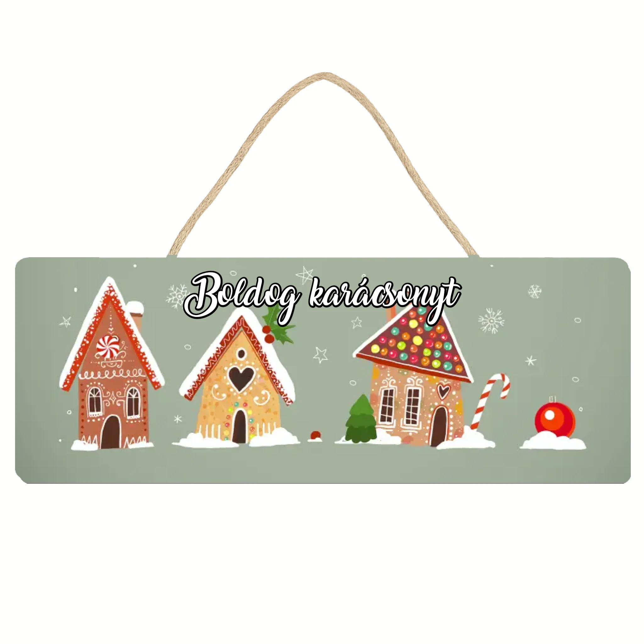 Karácsonyi tábla egyedi felirattal