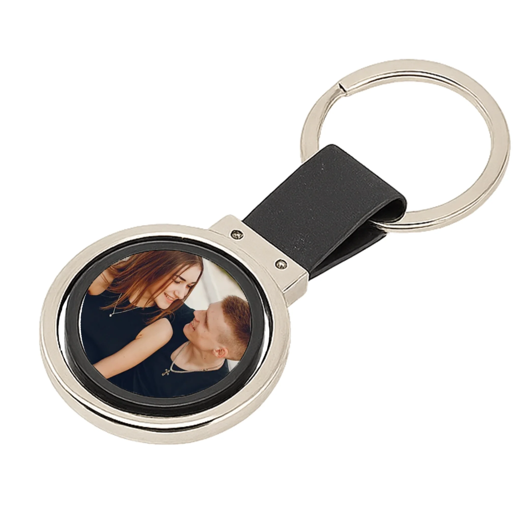 Karácsonyi ajándék pároknak- egyedi képes kétoldalas kulcstartó