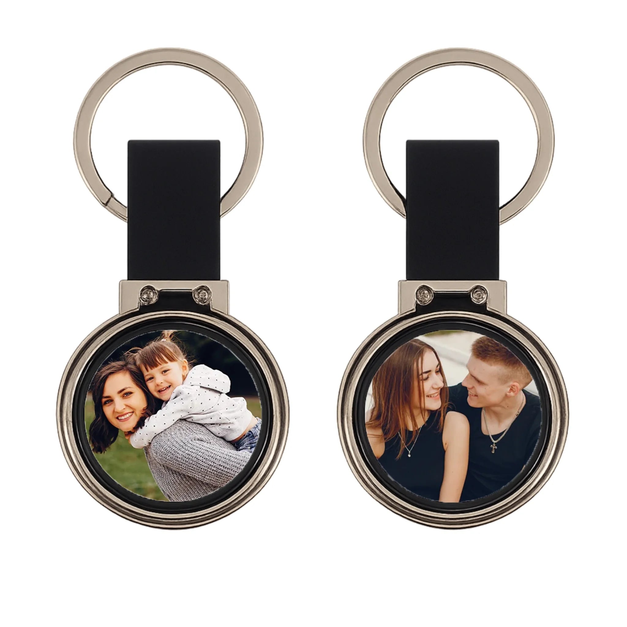 Karácsonyi ajándék pároknak- egyedi képes kétoldalas kulcstartó