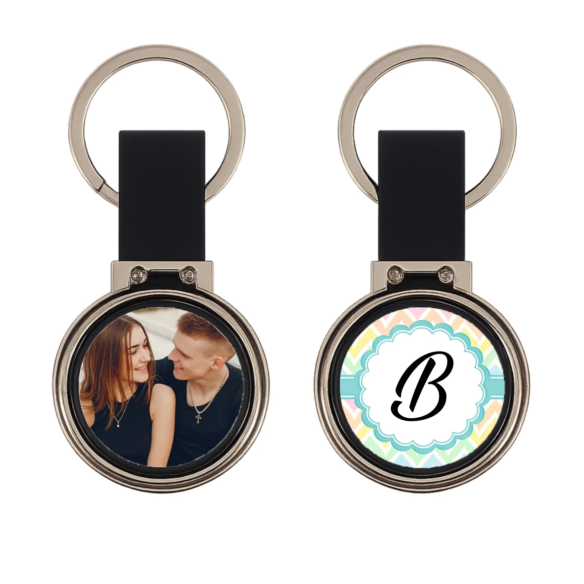 Monogramos kétoldalas kulcstartó