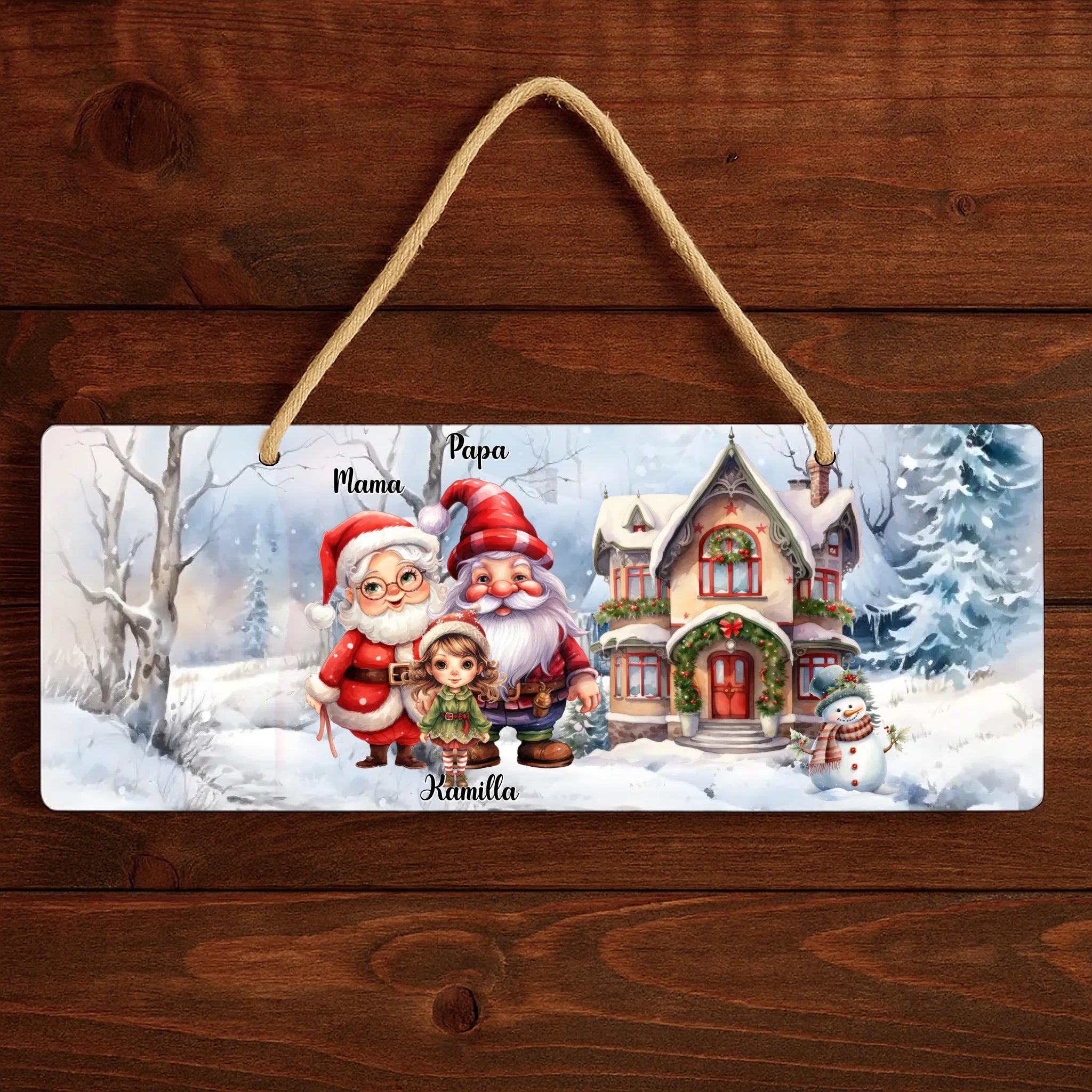 Szerkeszthető karácsonyi mintás ajándék dísztábla