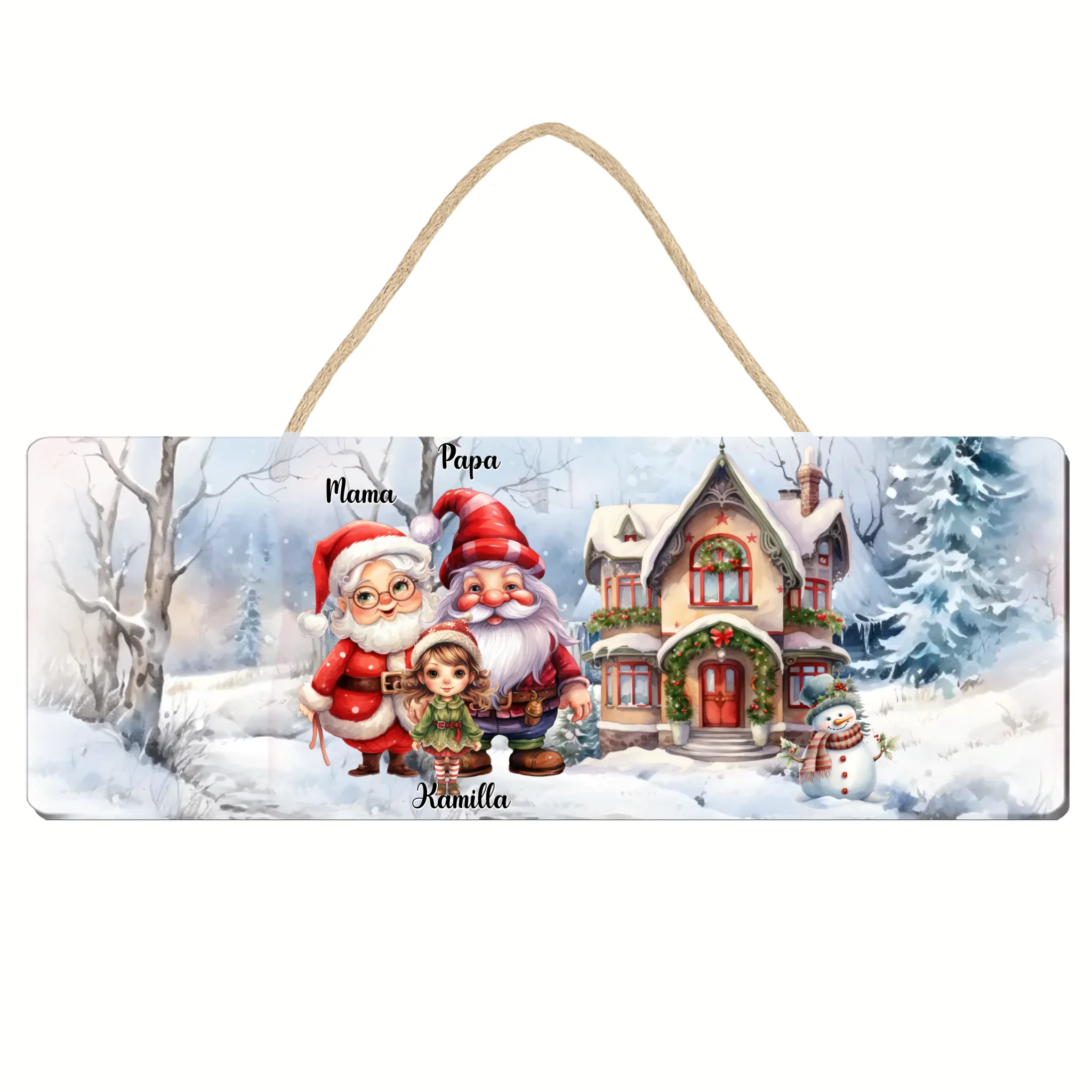 Szerkeszthető karácsonyi mintás ajándék dísztábla