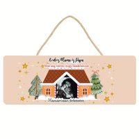 Karácsonyi ajándék dísztábla ultrahang fotóval