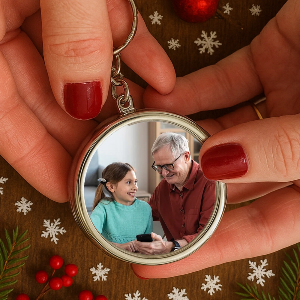 Univerzális kulcstartó egyedi képpel nagypapáknak