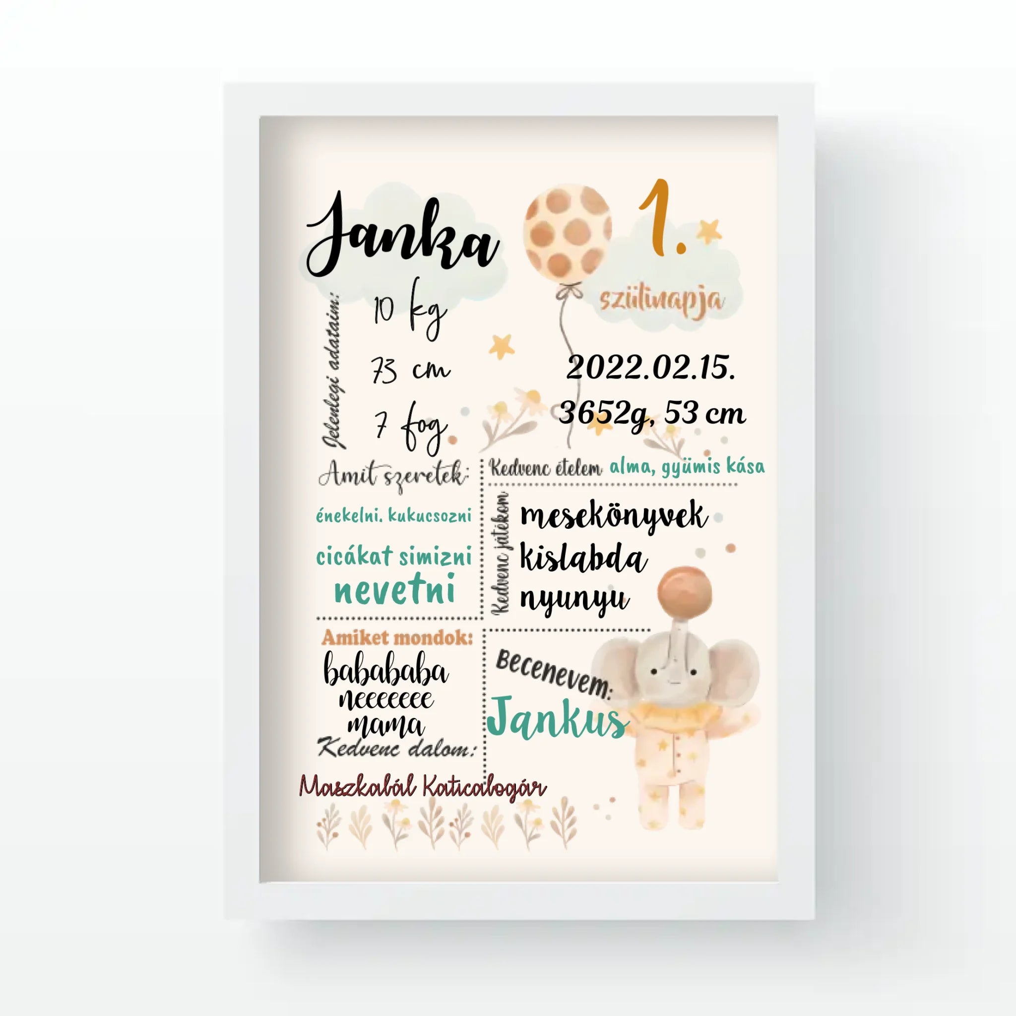 Születésnapi Babaposzter