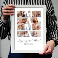 Mama fotómontázs egyedi felirattal