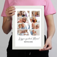 Mama fotómontázs egyedi felirattal