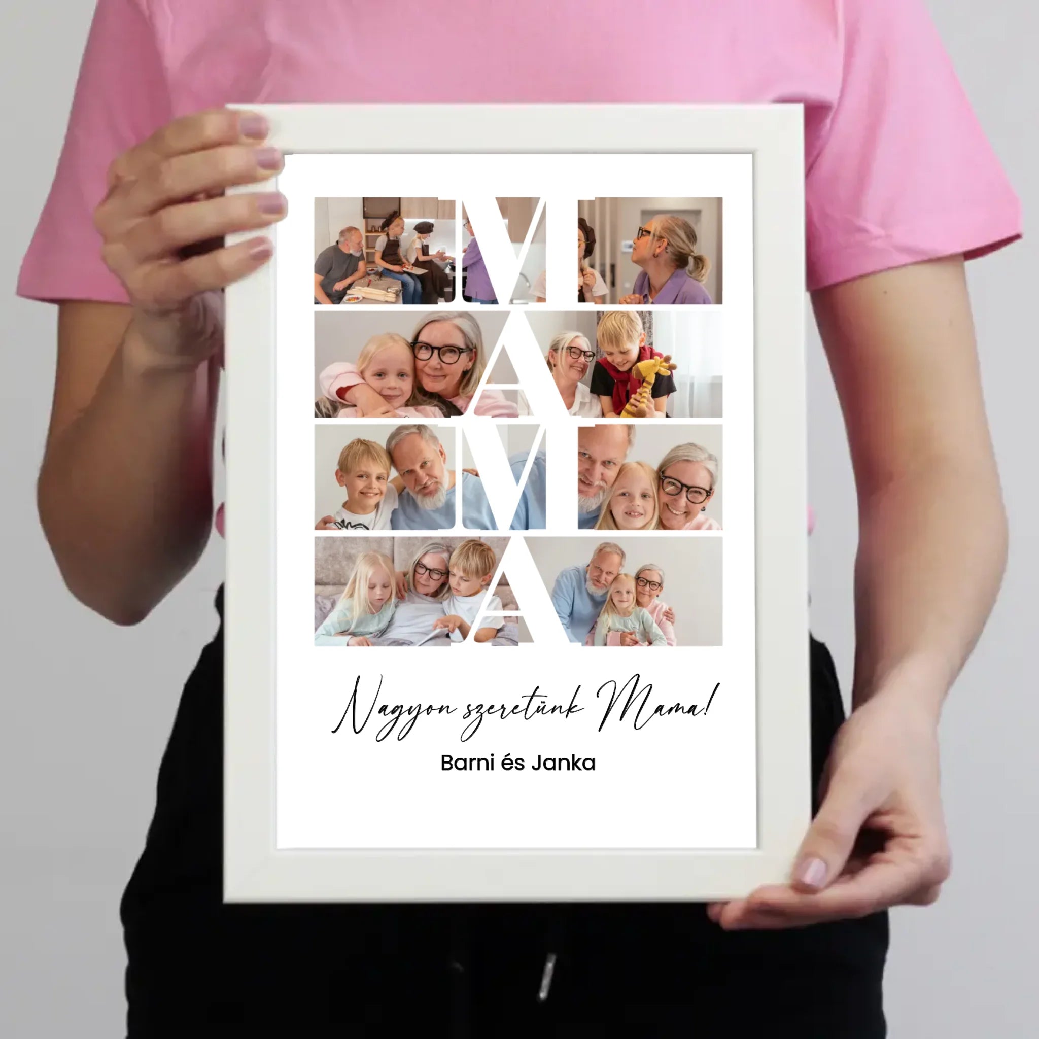 Mama fotómontázs egyedi felirattal