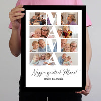 Mama fotómontázs egyedi felirattal