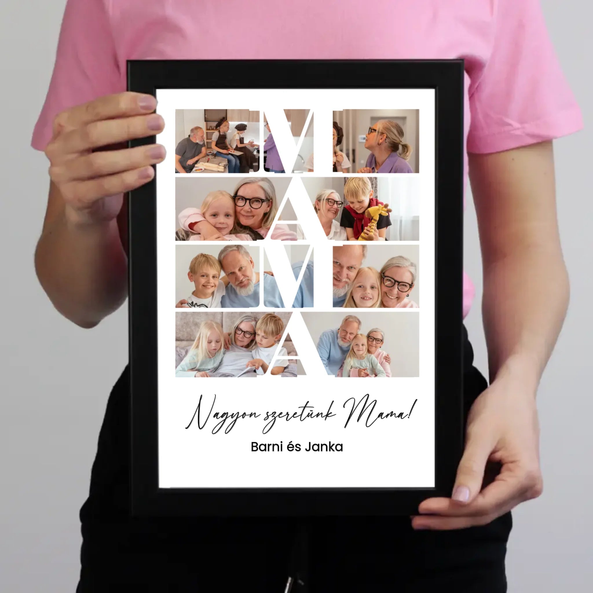 Mama fotómontázs egyedi felirattal