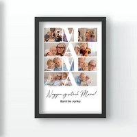 Mama fotómontázs egyedi felirattal