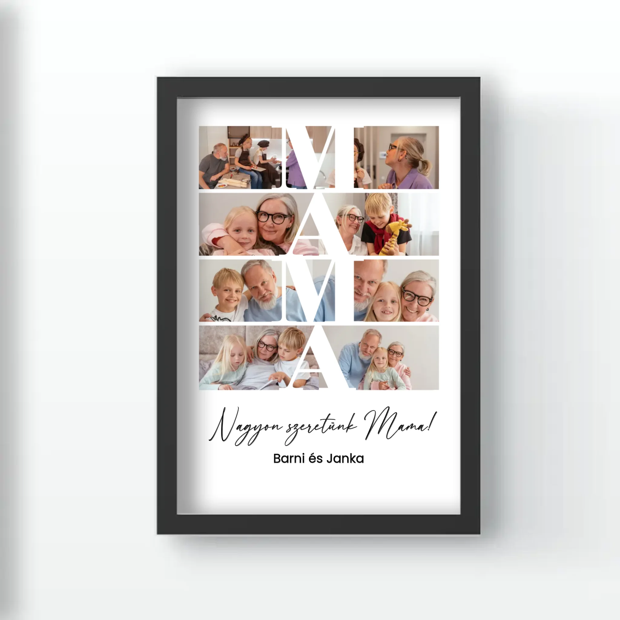 Mama fotómontázs egyedi felirattal