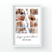 Mama fotómontázs egyedi felirattal