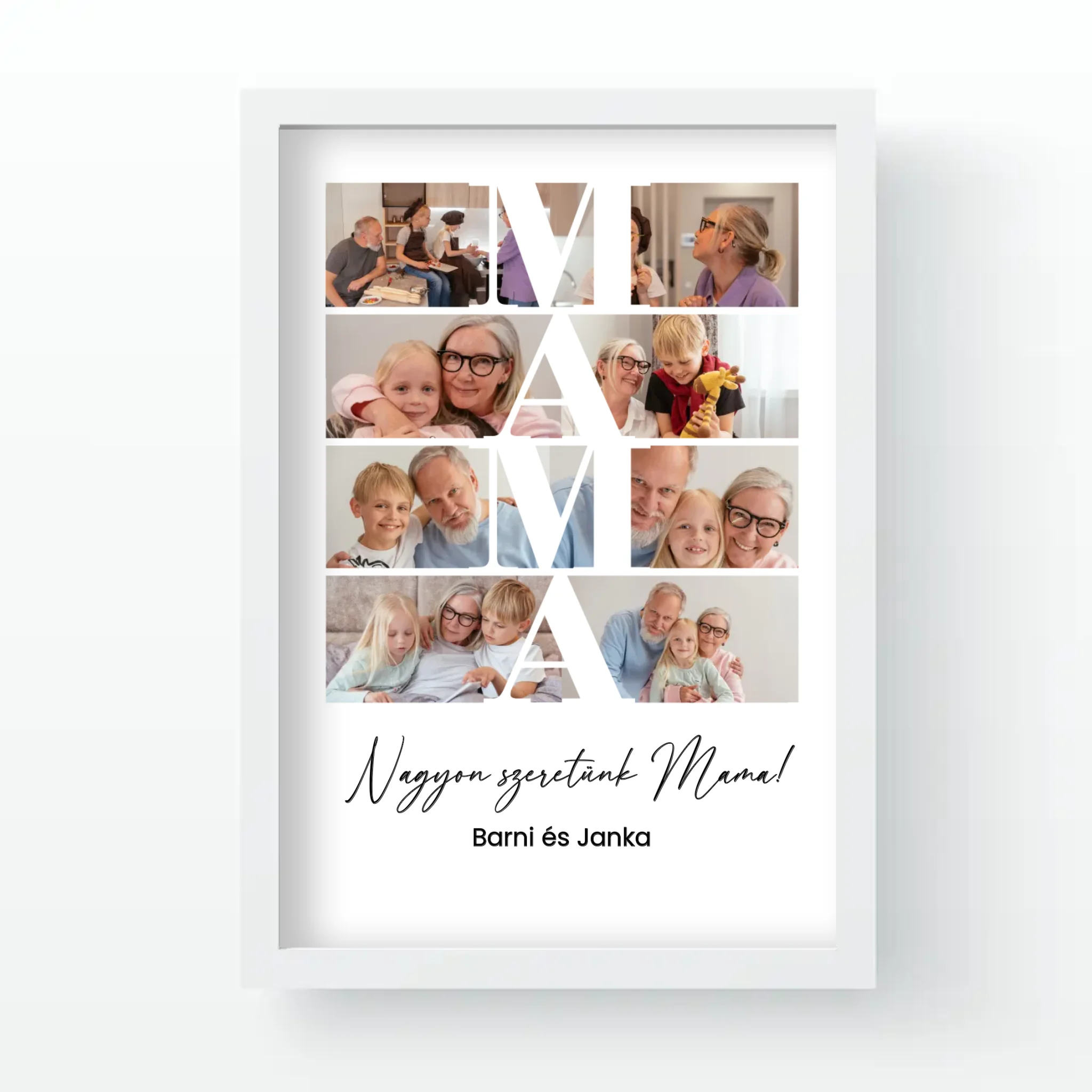 Mama fotómontázs egyedi felirattal