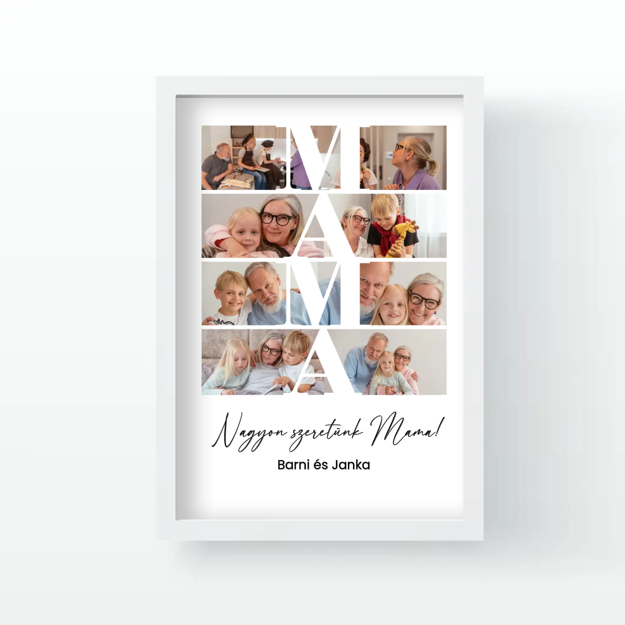 Mama fotómontázs egyedi felirattal
