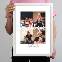 Egyedi apák napi ajándék apáknak - 4 fényképes legjobb apa falikép