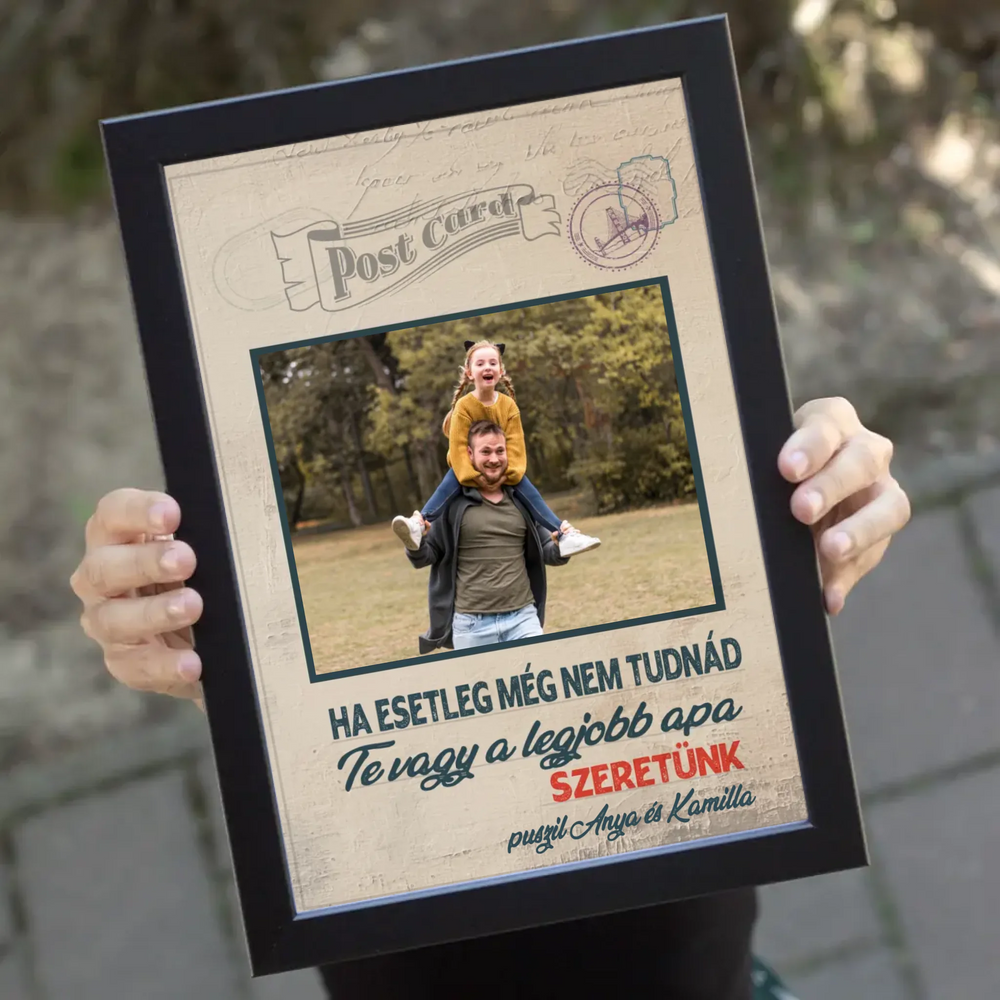 Egyedi apák napi ajándék apáknak - Te vagy a legjobb apa falikép