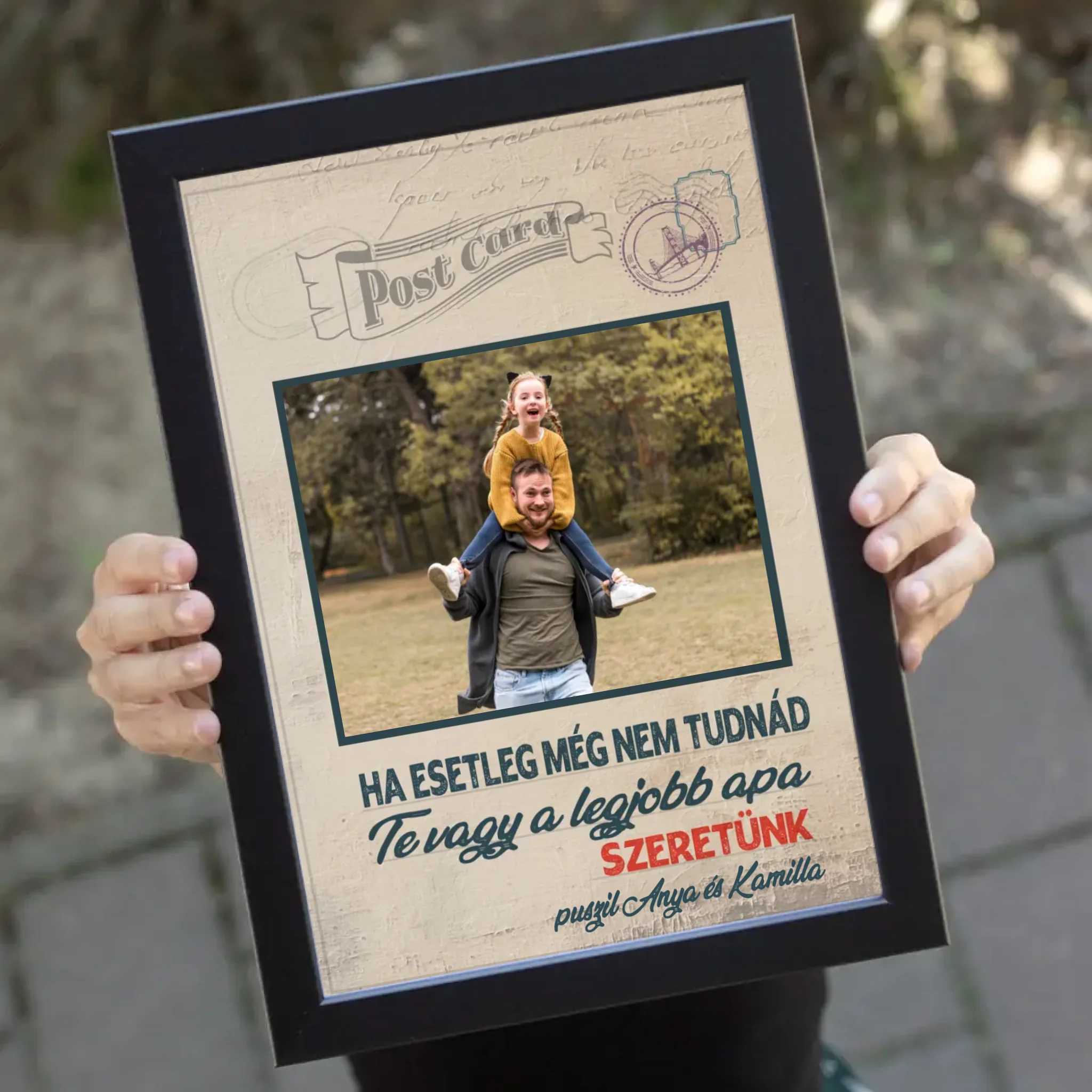 Egyedi apák napi ajándék apáknak - Te vagy a legjobb apa falikép