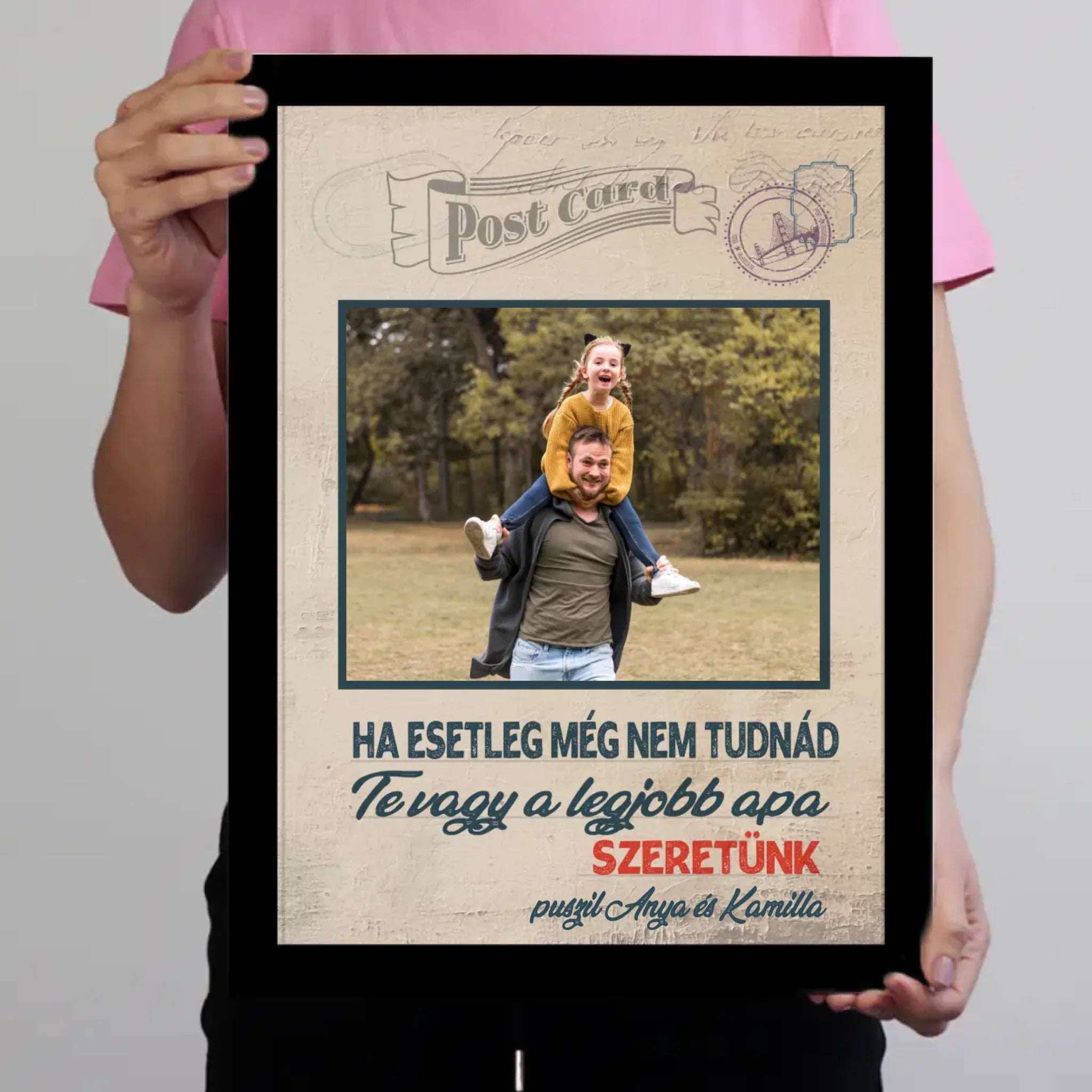 Egyedi apák napi ajándék apáknak - Te vagy a legjobb apa falikép