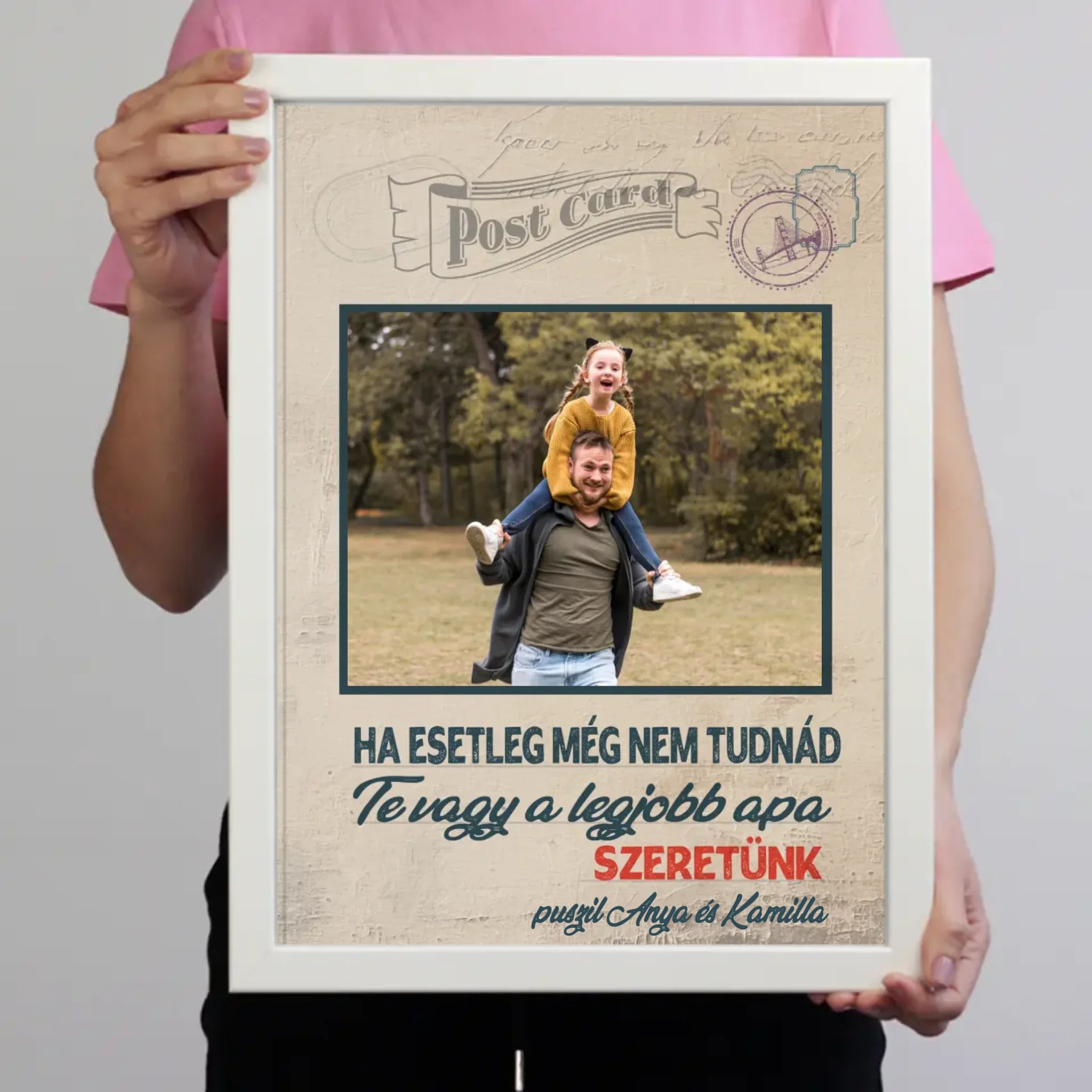 Egyedi apák napi ajándék apáknak - Te vagy a legjobb apa falikép