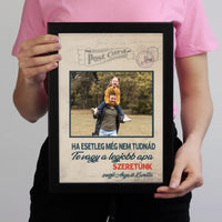 Egyedi apák napi ajándék apáknak - Te vagy a legjobb apa falikép