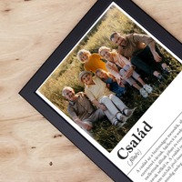 Egyedi képes család definíciós ajándék falikép