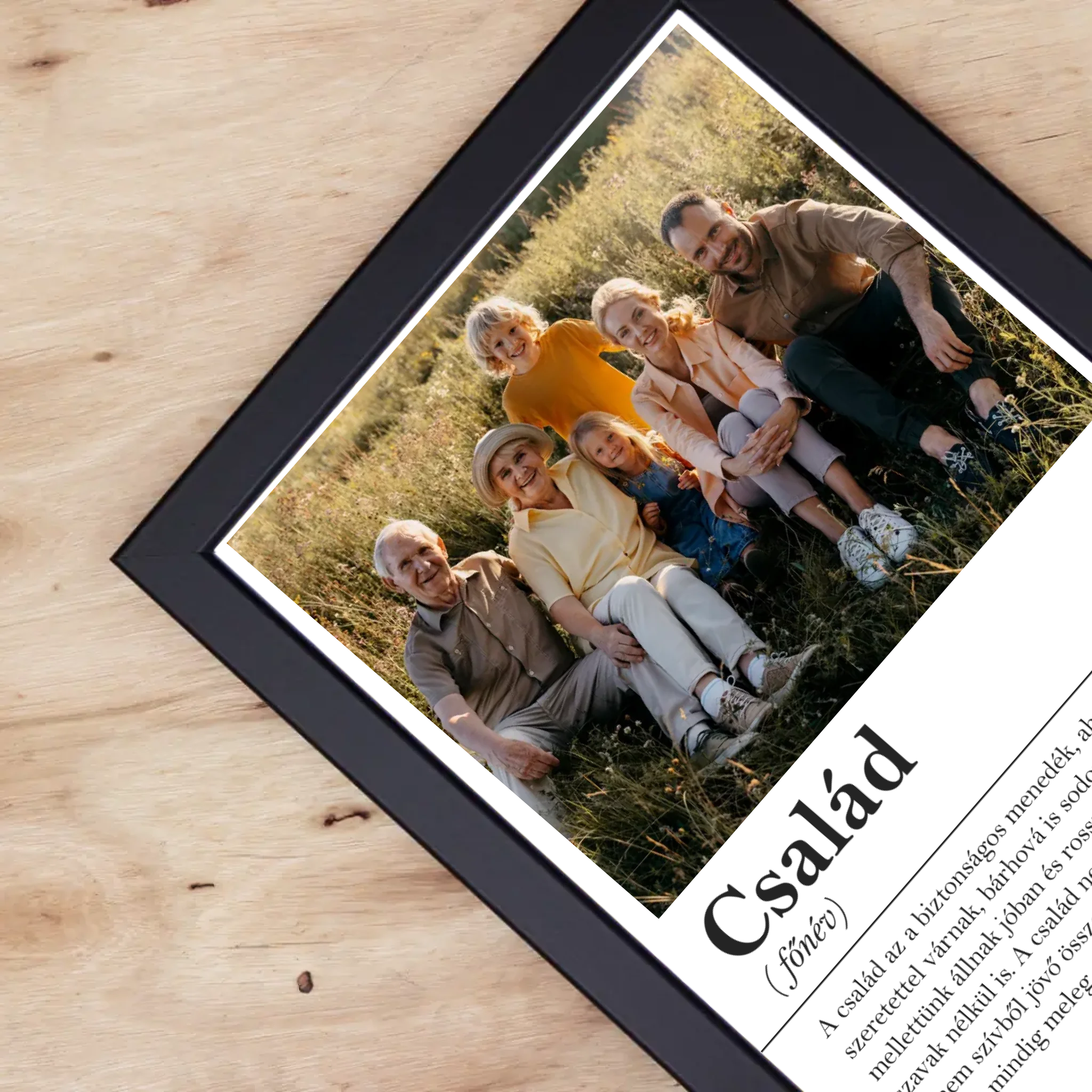 Egyedi képes család definíciós ajándék falikép