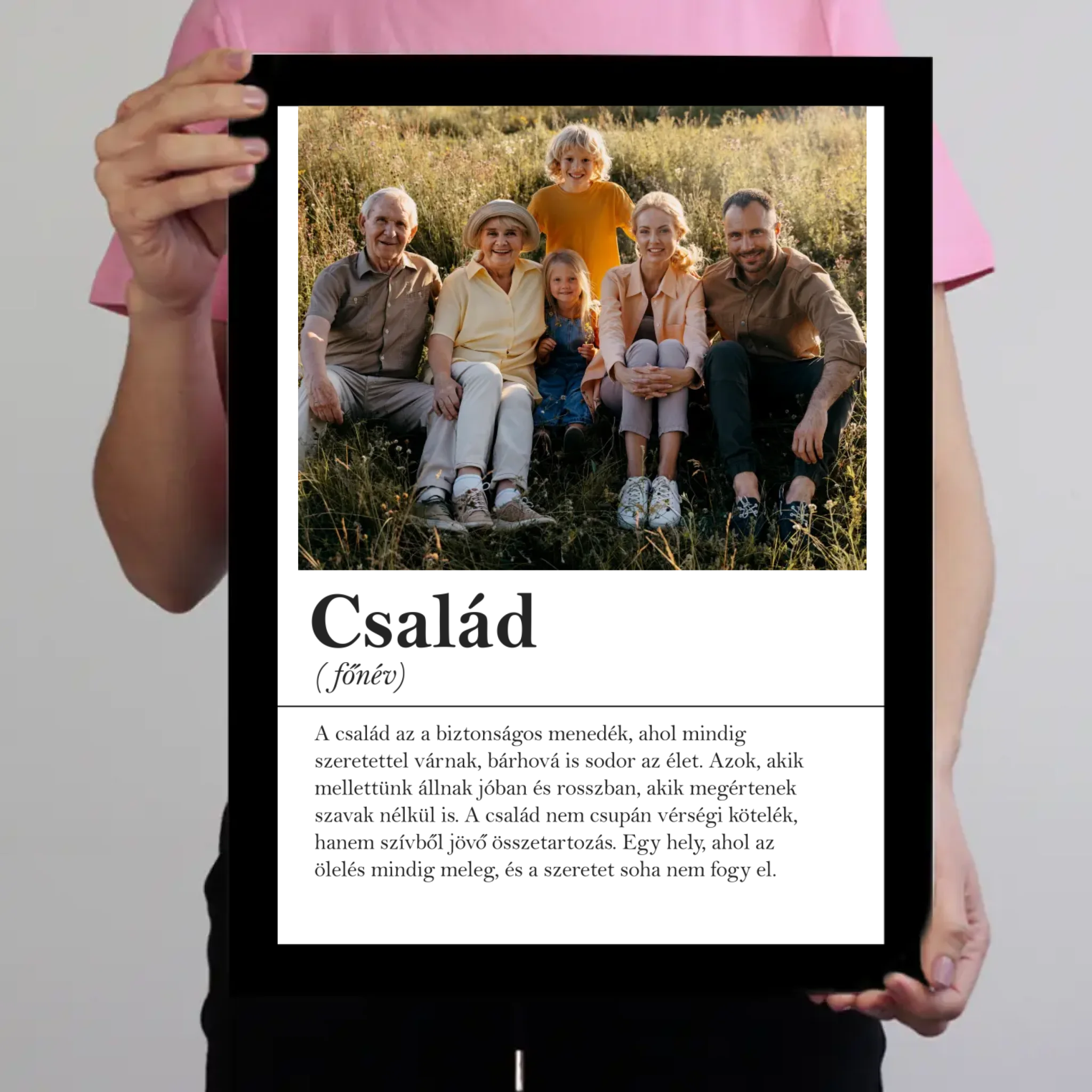 Egyedi képes család definíciós ajándék falikép