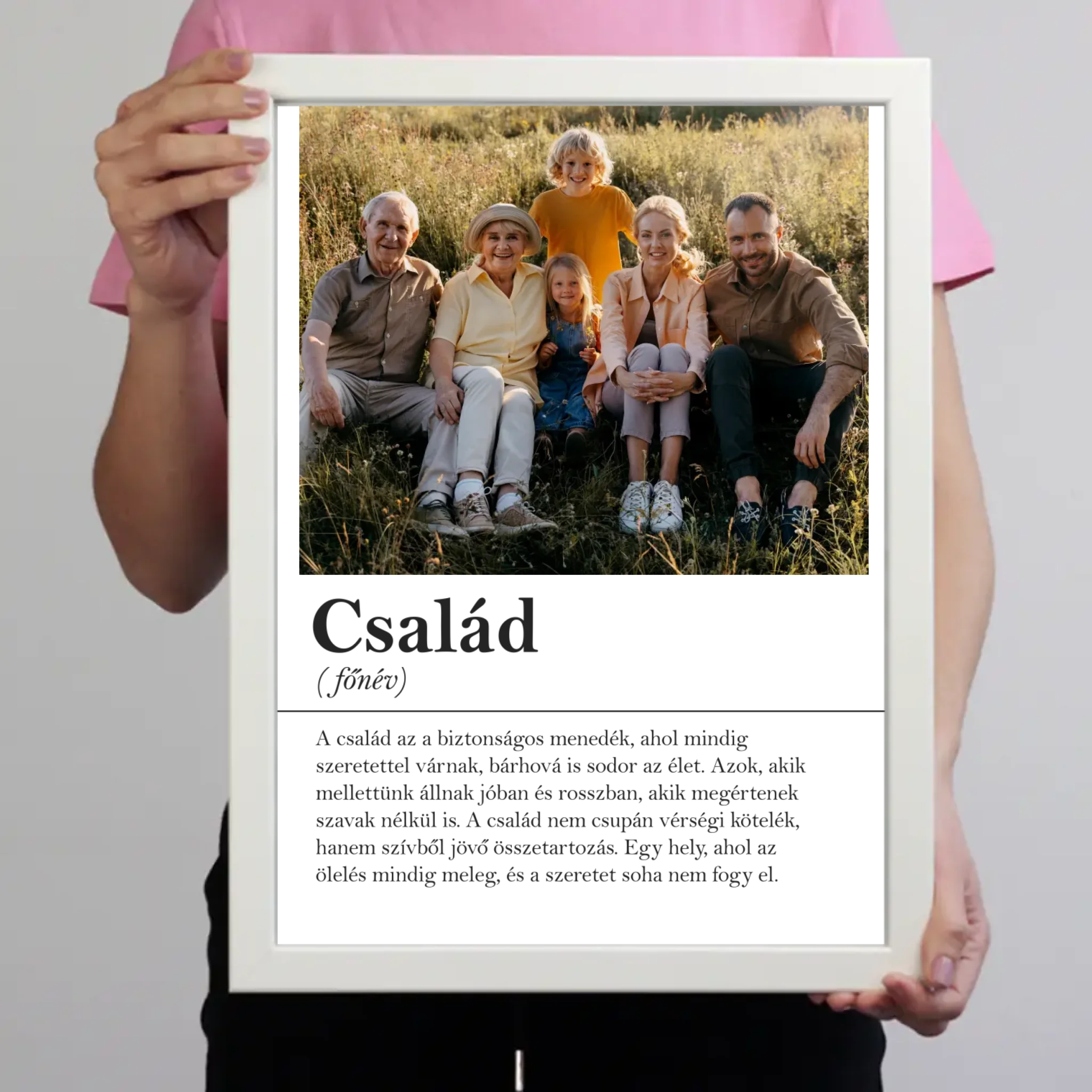 Egyedi képes család definíciós ajándék falikép