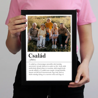 Egyedi képes család definíciós ajándék falikép