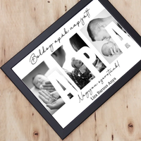 Ajándék Apáknak - Egyedi képes Apa szeretünk falikép