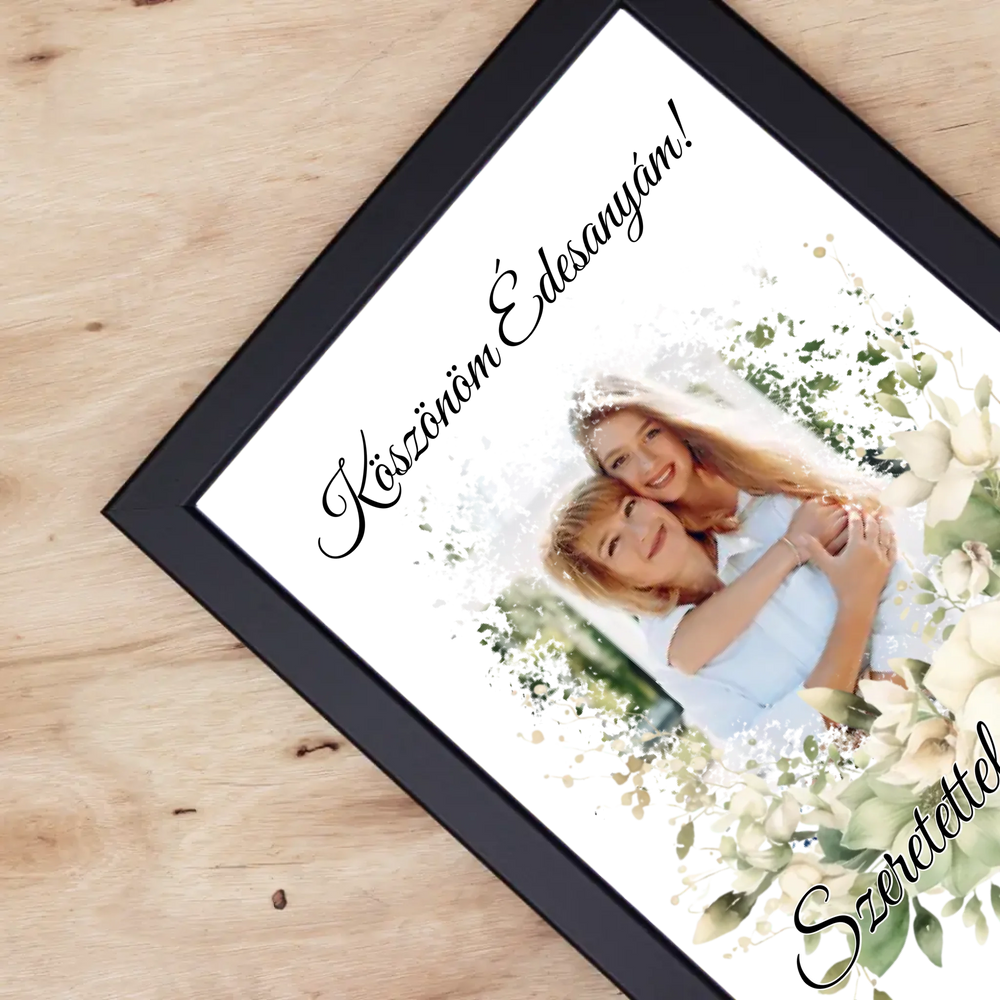 Egyedi képes falikép - Esküvői köszönőajándék egyedi képpel Anyukáknak