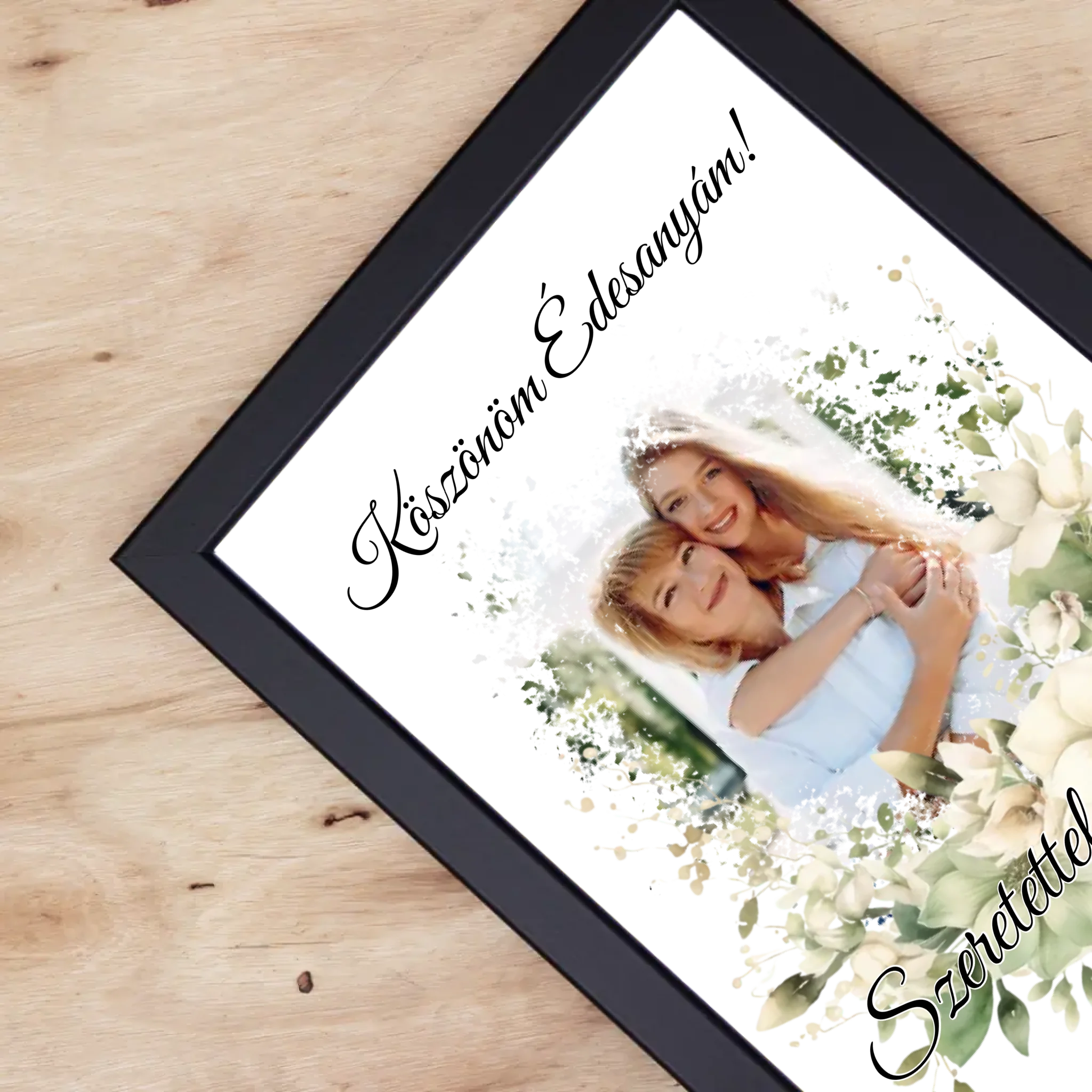 Egyedi képes falikép - Esküvői köszönőajándék egyedi képpel Anyukáknak