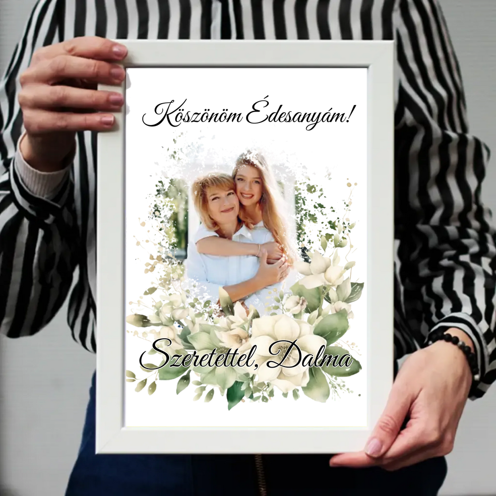 Egyedi képes falikép - Esküvői köszönőajándék egyedi képpel Anyukáknak