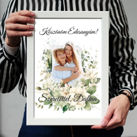 Egyedi képes falikép - Esküvői köszönőajándék egyedi képpel Anyukáknak