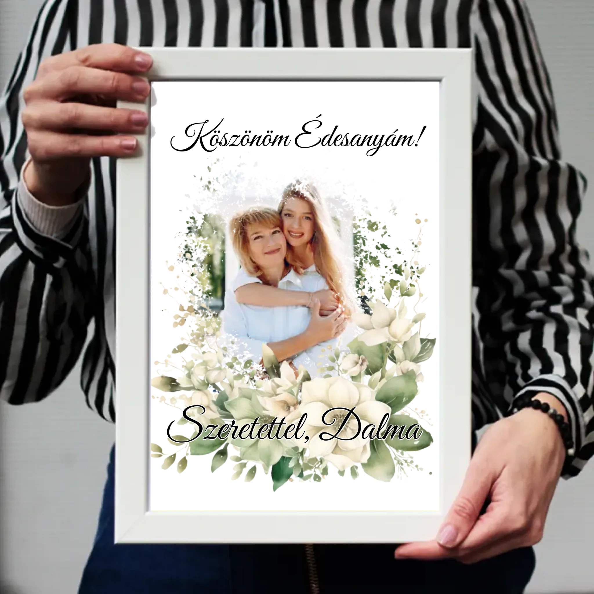 Egyedi képes falikép - Esküvői köszönőajándék egyedi képpel Anyukáknak